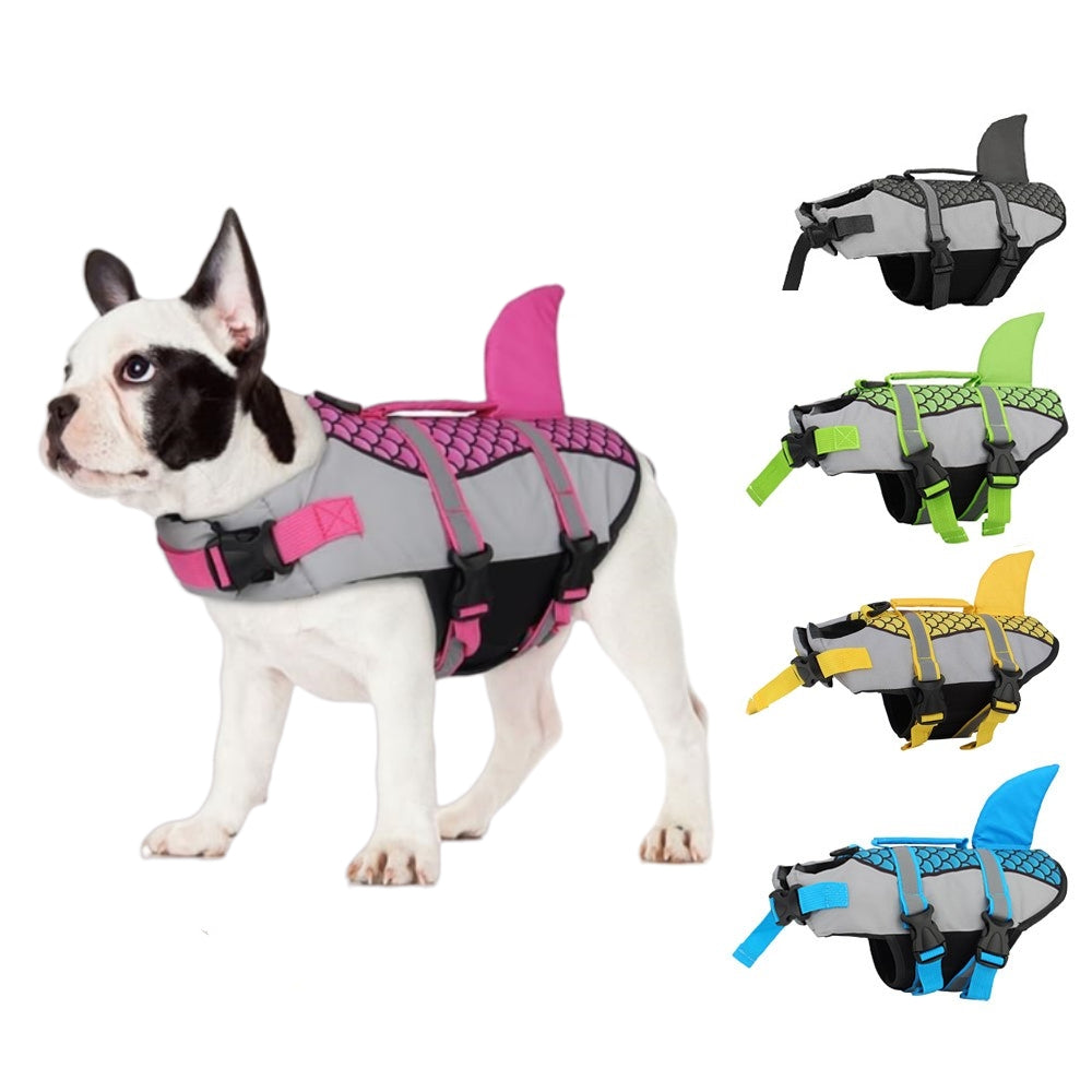 High-buoyancy dog life jacket with rescue handle